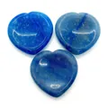 Trois pierres de sodalite bleue naturelle polie en forme de cœur pour bijoux artisanaux - Aventurine Bleue (N° 28)