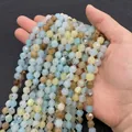 Perle sfaccettate in agata naturale multicolore che mostrano texture e dimensioni - 6mm / Amazonite a Fiori