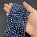 Faceted blue sodalite natural stone beads for DIY handmade jewelry making - Small / Sodalite