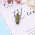 Unakiet natuursteen zeshoekige punt hanger met zilveren metalen sluiting voor DIY sieraden - Unakiet