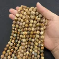Faceted natural picture jasper stone beads with unique earthy patterns for DIY jewelry - Small / Jasper