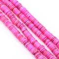 Dettaglio di perline heishi a disco in conchiglia rosa per gioielli fai-da-te - US 6