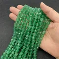 Faceted transparent green quartz gemstone beads for handmade jewelry design - Small / Malay Jade