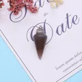 Translucente bruine agaat hanger in kogelvorm met een zilverkleurige sluiting - Gradient Agate (No.24)