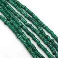 Dettaglio macro di perle in malachite verde striata per la creazione di gioielli fai-da-te - 6mm/40g / Verde Malachite