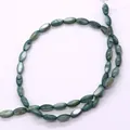 Blauwgroene ovale schelpkralen in rijstvorm met iriserende glans voor DIY-sieraden - 5x8-6x9mm / Blauwgroen (Nr.6)