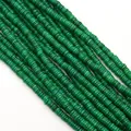 Fili di perle piatte tonde in conchiglia verde per creazione di gioielli fai da te - Verde Smeraldo
