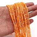 Perline rotonde in conchiglia naturale arancione lucido per gioielli DIY e collane - Medio (3mm) / Arancione (N. 5)
