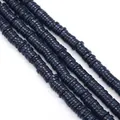 Fili di perle Heishi a disco blu scuro per la creazione di gioielli fai da te - Opzione 1 / US 4