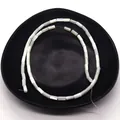 Perles cylindriques en nacre naturelle pour la création de colliers de bijoux DIY - 4x8mm / Blanc