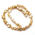 Perles de coquillage naturel teinté de forme irrégulière pour bijoux DIY en or champagne - Style Champagne Beige (2) / 4-6mm (27g/Fil)