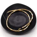 Perles cylindriques en nacre naturelle pour création de colliers artisanaux - 4x8mm / Naturel