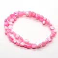 Perles de coquillage naturel rose irrégulières avec éclat nacré pour bijoux DIY - Style Rose Dégradé (3) / 4-6mm (27g/Fil)
