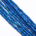 Perline piatte tonde in conchiglia naturale tinta blu per creazione gioielli DIY - Gradiente Blu