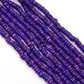 Perline heishi in conchiglia viola piatta per collane fai-da-te con texture naturale - Viola