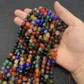 Perle di agata sfaccettate geometriche colorate per creazione di gioielli fai-da-te - Agata Multicolore