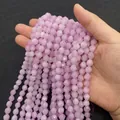 Faceted lavender natural stone beads in light purple for DIY jewelry making - Small / Light Purple