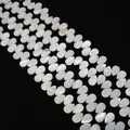 Natural teardrop mother of pearl shell beads with iridescent luster for DIY jewelry - Horizontal Hole Waterdrop