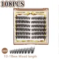 CMAYOME 40D cluster lash extension set 10-18mm mixed length 108 clusters pack - Single Box / 40D