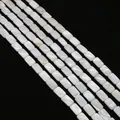 White rectangle freshwater shell beads with natural iridescent luster for DIY jewelry - Rectangle