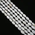 White natural mother of pearl shell beads in Hamsa hand shape for jewelry making - Hand Shape