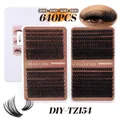 DIY Τουφτιαχτό σετ 640 τουφάκια βλεφαρίδες 30D-60D πυκνότητα σε μήκη 10-16mm μεικτό - 50D-100D Mixed Density Style (DIY-TZ-154)