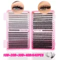 640pcs DIY cluster lashes set 10D-40D volume D curl mixed length 8-16mm eyelashes - Multi-Density Dense Style (DIY-TZ-181)