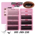 DIY cluster lashes extension set 552+160 pieces 5-18mm length 10D-40D volume eyelashes - Standard Pack (DIY-JMS-238)