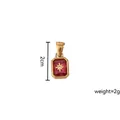 Ciondolo pietra natale in acciaio placcato oro 18K con zircone rosso rettangolare - Gennaio-Ciondolo Rettangolare Stella (Granato)
