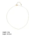 Minimalist 18K gold plated stainless steel birthstone necklace chain 40+6cm 4.3g - Gold O-Chain