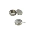Empty silver metal tin 50mm diameter 18mm height for cosmetic cream and lip balm - D50*18mm / Silver