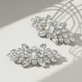 Eleganti clip per scarpe da sposa con cristalli scintillanti taglio marquise e strass - Stile Semplice con Strass