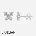 Elegante vlinder oorknopjes van S925 sterling zilver met sprankelende moissaniet - Moissaniet 4.0