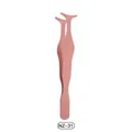Applicatore per ciglia finte in acciaio inossidabile oro rosa con punta curva da trucco - Oro Rosa (NZ-31)