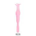 Applicatore per ciglia finte rosa in acciaio inox modello NZ-34 con punta curva - Rosa (NZ-34)