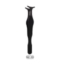 Applicatore ciglia finte in acciaio inossidabile nero opaco con punta curva NZ-33 - Nero (NZ-33)