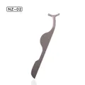 Applicatore per ciglia finte in acciaio inossidabile argento con punta curva - NZ-02