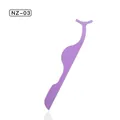 Applicatore per ciglia finte in acciaio inossidabile viola con clip curva ergonomica - NZ-03