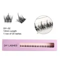 DIY cluster wimpers 12mm lengte zwart DIY-02 individuele volume wimperextensies - DIY-02 Stijl / Enkele Rij