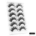 7 pairs of 8D faux mink eyelashes style CD22 with thick volume and curly fibers - CD22 Style (CD22)