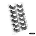 5 pairs of thick 3D faux mink eyelashes with criss-cross volume and curly style - CD23 Style (CD23)