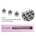DIY segmented false eyelashes set with mixed 11-13mm lengths in a pink box - Mixed Length Style (DIY-07)