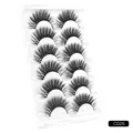 6 pairs of dense 8D faux mink eyelashes, CD25 style with thick curly crossed design - CD25 Style (CD25)