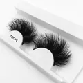 8D thick long fake eyelashes style MG02 in natural black on a white plastic tray - 3D Voluminous Long Style (MG02)