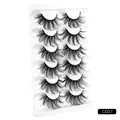 Dramatic 3D layered high-volume black false eyelashes 6-pair set CD27 on white tray - CD27 Style (CD27)