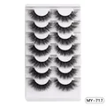 Dramatic 3D multi-layered faux mink eyelashes in style MY-717 7 pairs set - Natural Long Style (MY-717)