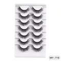 Voluminous faux mink eyelash set in style MY-719 with 7 pairs of cross-layered lashes - Cross Voluminous Style (MY-719)