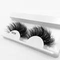 8D 1 Paar MG09 künstliche Wimpern in Schwarz mit natürlichem Volumen und Schwung im Tray - Schlanker 3D Geschwungener Stil (MG09)