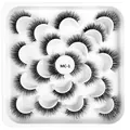 MC-1 style 14 pairs of 8D faux mink eyelashes with dense crisscross natural black volume - Natural Thick Style (MC-1)
