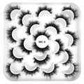 Dramatic 8D faux mink eyelashes set MC-3 featuring 16 pairs of thick voluminous lashes - Multi-Layer 3D Style (MC-3)